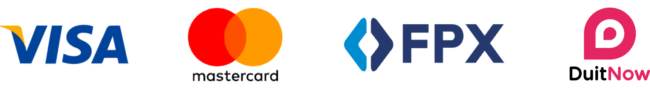 Visa, Mastercard, FPX, DuitNow